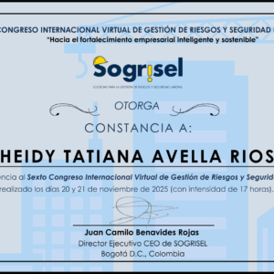 Constancia 5 Congreso Sogrisel